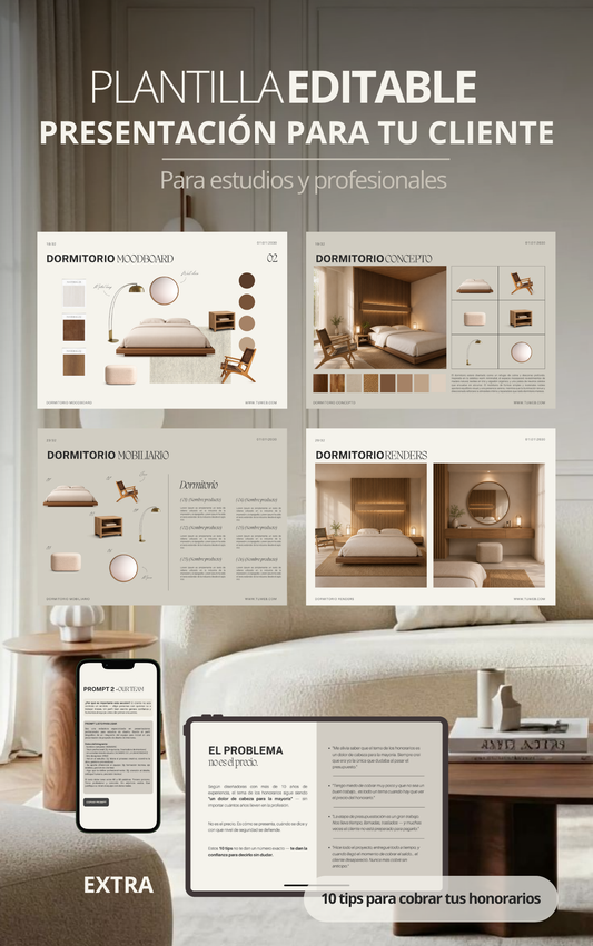 Plantilla editable para presentar proyectos I Arquitectos e Interioristas